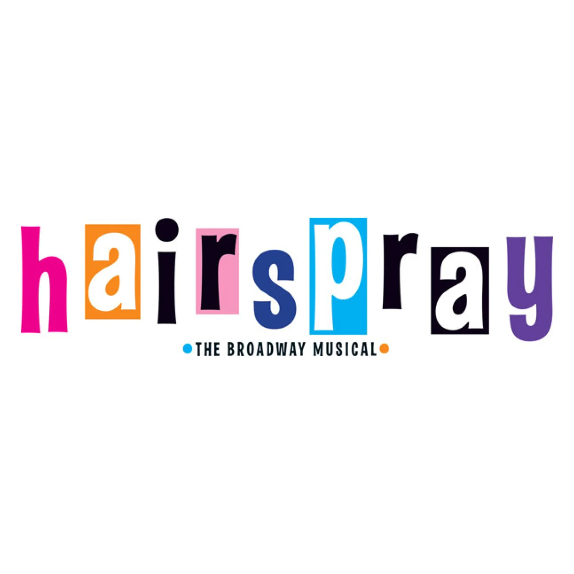 Hairspray Broadway musical colorful logo